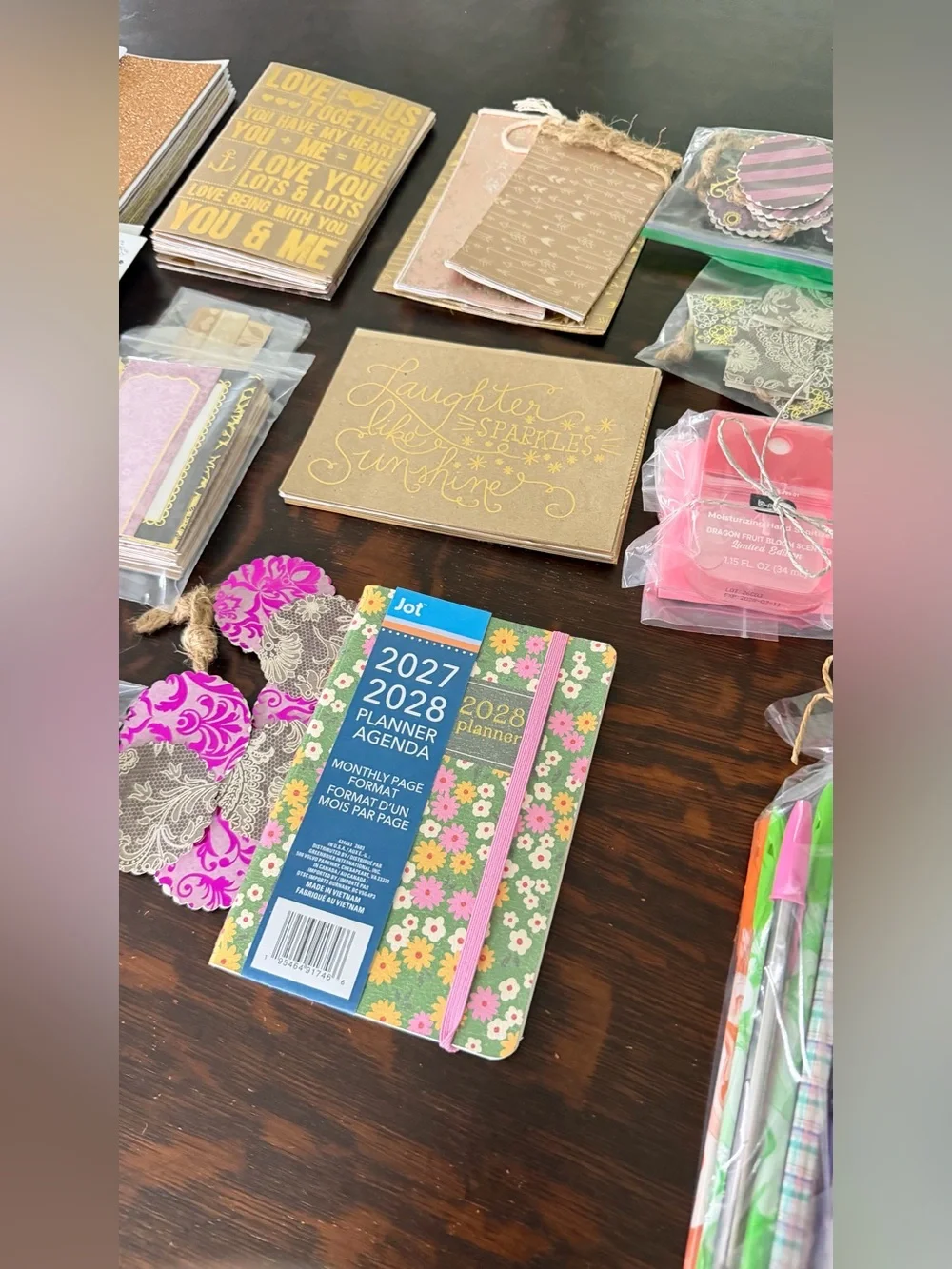 Large Stationary Bundle Journaliing Scrapbooking Mini Journals Tags Tissue Paper